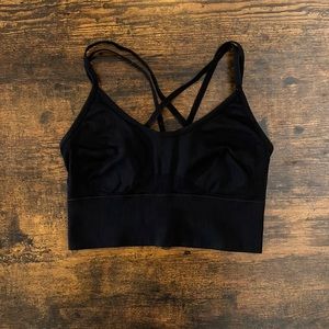 XS NVGTN Black Flourish Seamless Bra
